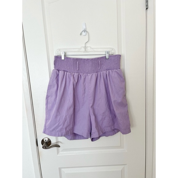 Lucy & Yak High Waisted Lavender Shorts - Picture 3 of 5